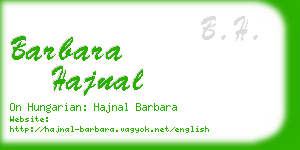 barbara hajnal business card